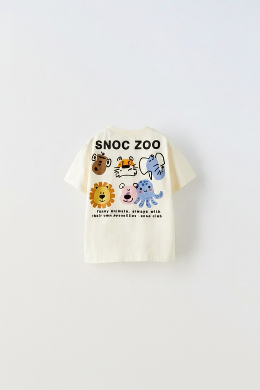 Mockup camiseta kids SNOC Zoo trasero con pulpito