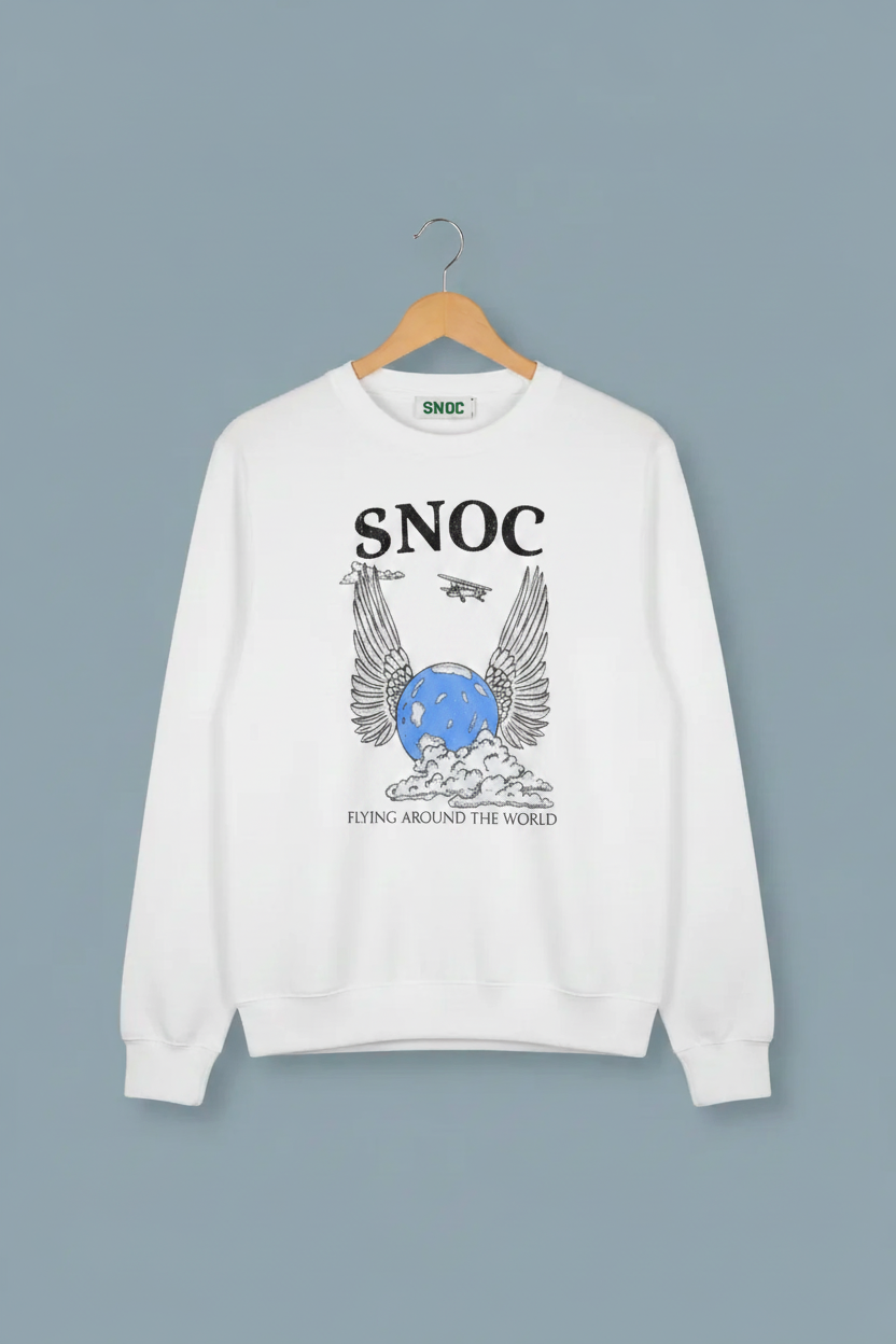 Mockup SNOC sudadera blanca
