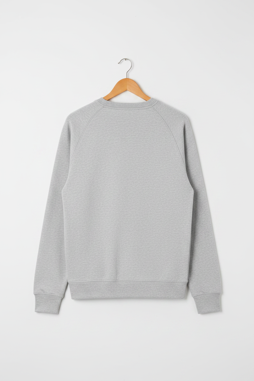 Mockup trasero sudadera SNOC ratón surfista gris