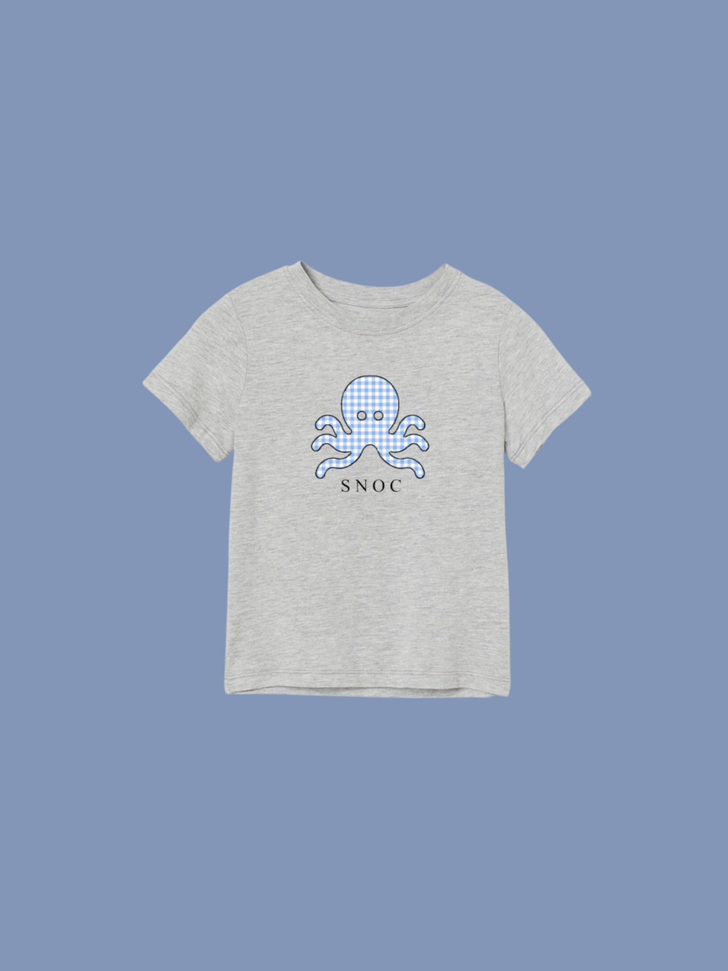 logo pulpo SNOC - CAMISETA BLUE VICHY