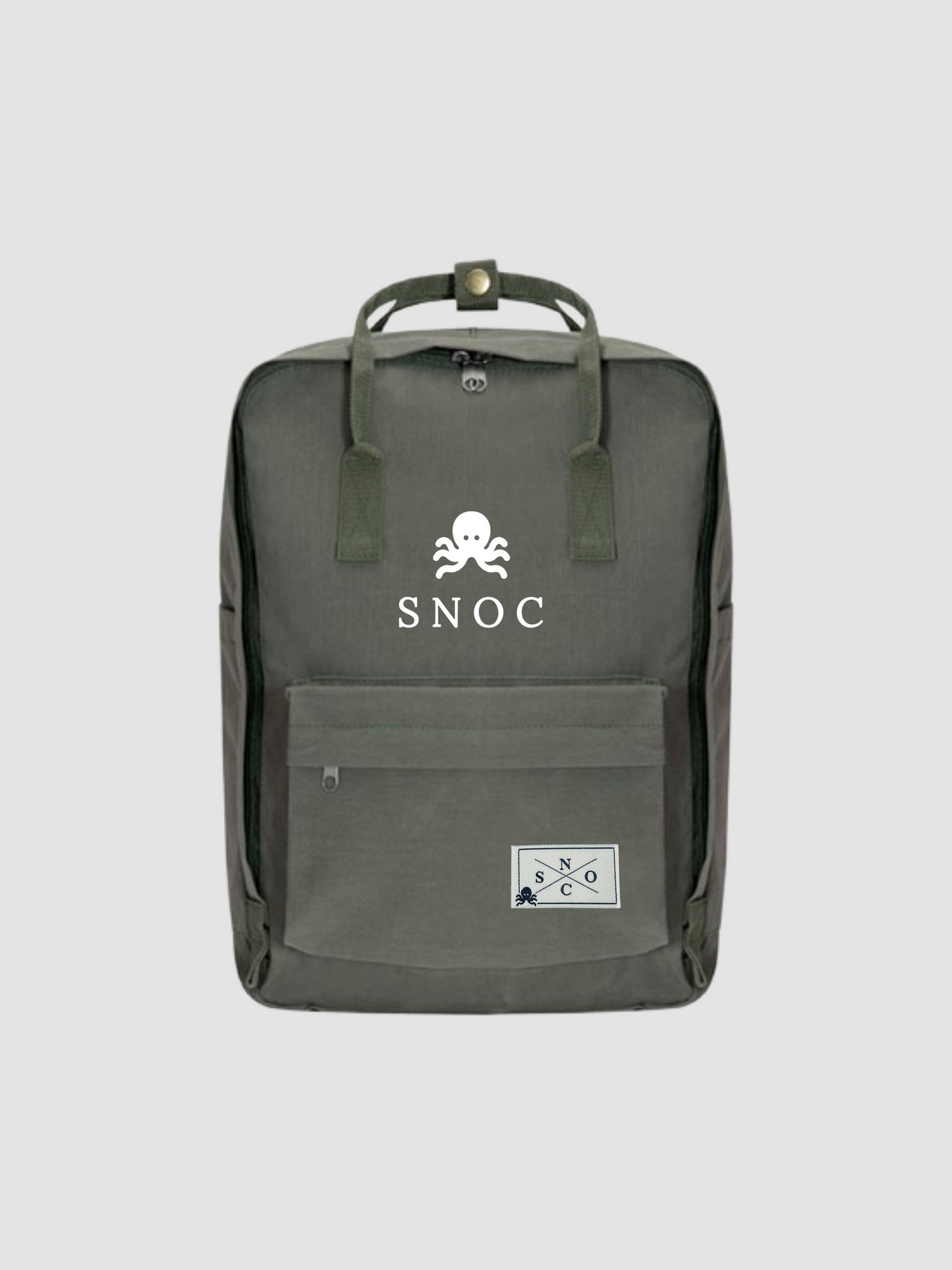 SNOC MOCHILA VERDE WHITE LOGO