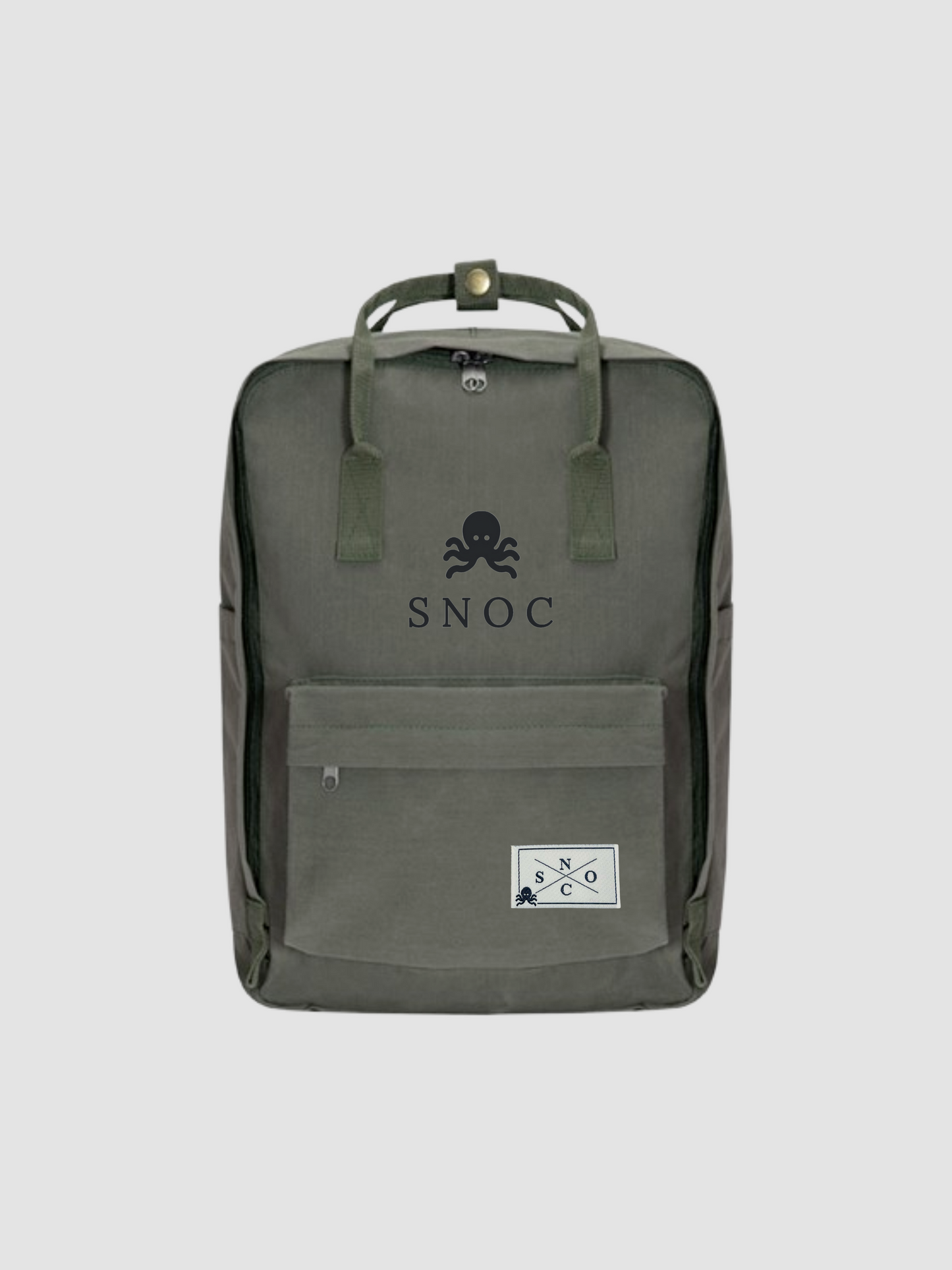 SNOC MOCHILA VERDE DARK LOGO