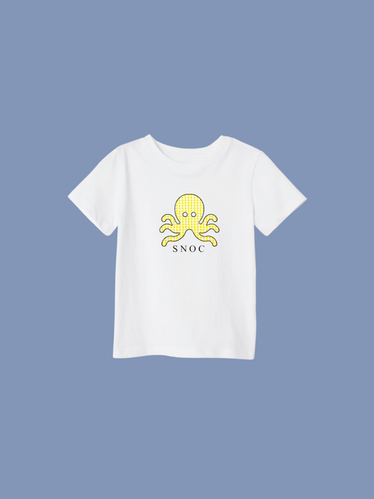 logo pulpo SNOC - CAMISETA YELLOW VICHY