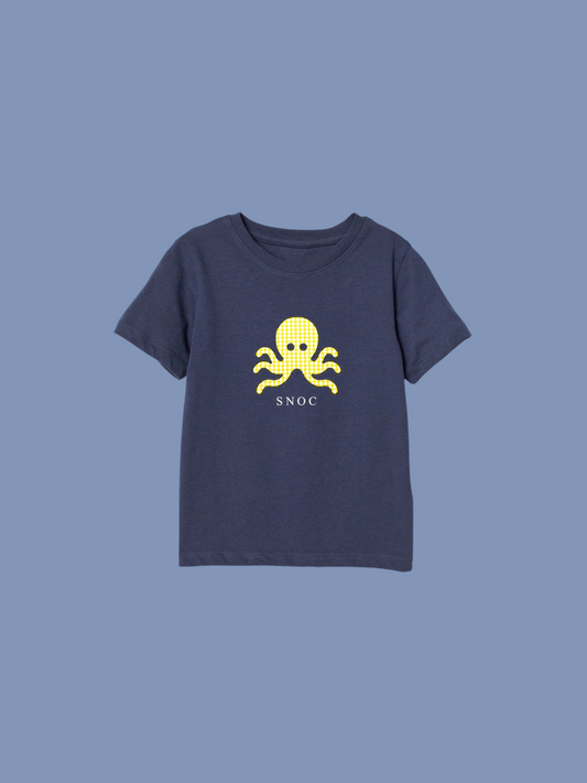 logo pulpo SNOC - CAMISETA YELLOW VICHY