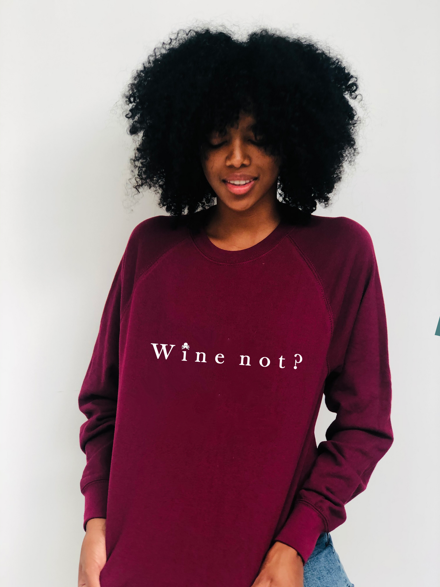 Sudaderas logo pulpo SNOC - SUDADERA WINE NOT WOMAN  