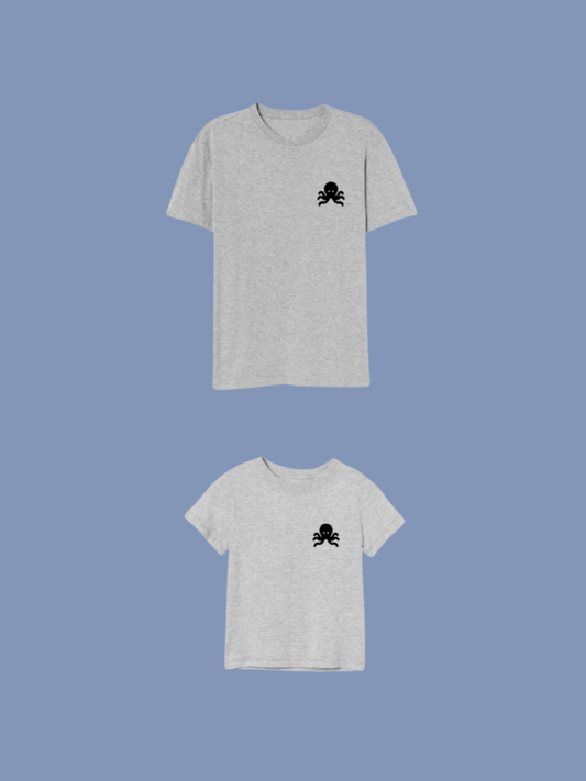 Camisetas logo pulpo SNOC - PACK FATHER AND SON