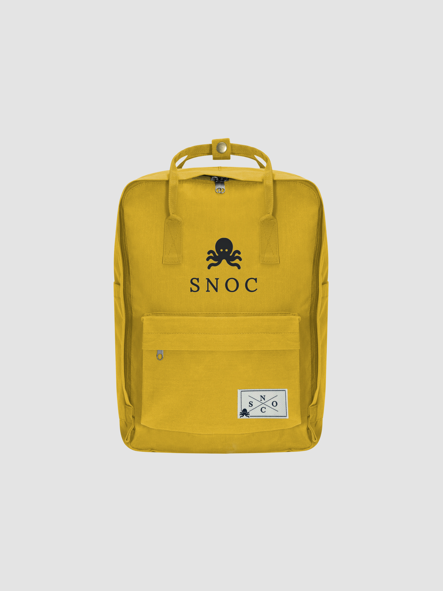 SNOC MOCHILA MOSTAZA DARK LOGO