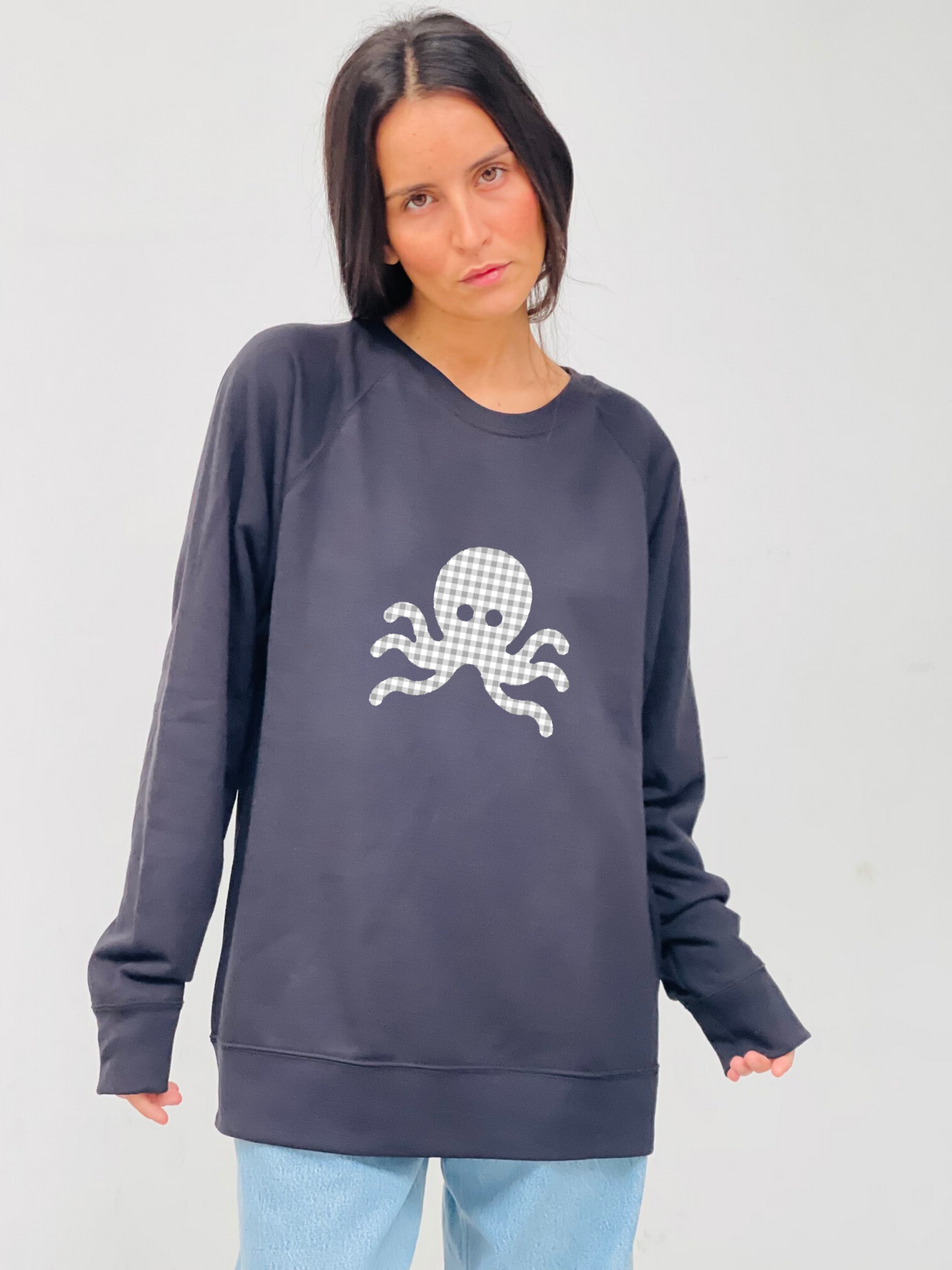 SNOC SUDADERA GRAY VICHY WOMAN