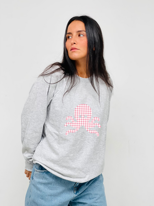 SNOC SUDADERA PINK VICHY WOMAN