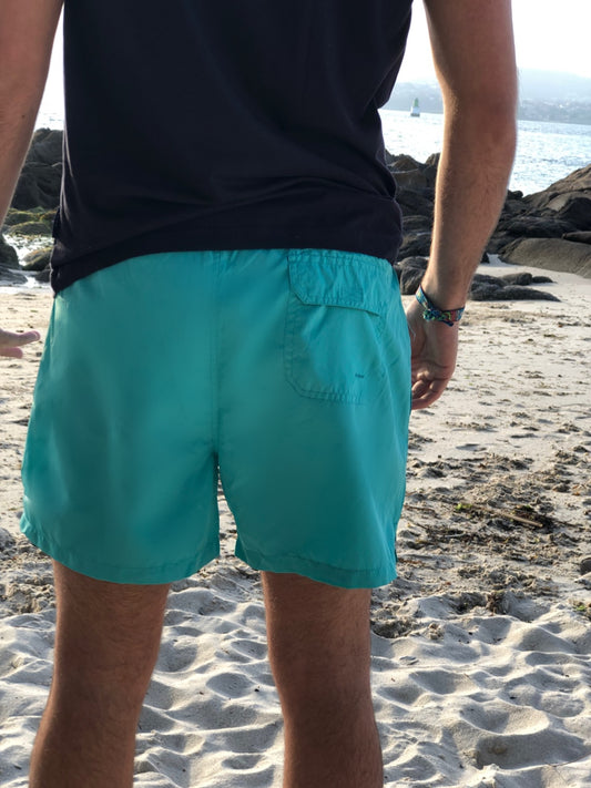 Bañadores logo pulpo SNOC - BAÑADOR SNOC VERDE AGUA