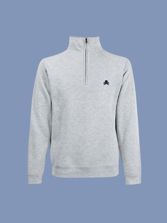 Sudaderas logo pulpo SNOC - SNOC QUARTER ZIP GRAY