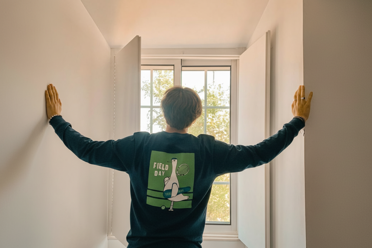Camiseta Field Day en entorno lifestyle