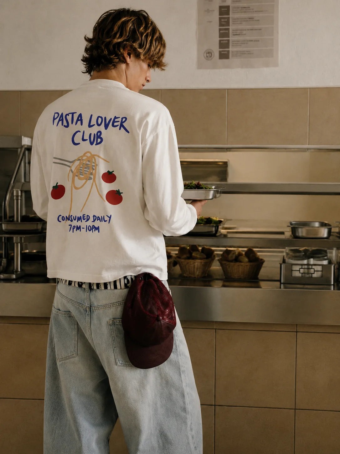 CAMISETA PASTA LOVER CLUBT LONG FIT