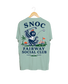 Camiseta de golf Fairway Social Club SNOC aguamarina, vista trasera, fondo transparente