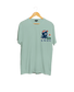 Camiseta de golf Fairway Social Club SNOC aguamarina, vista frontal, fondo transparente