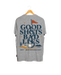 Camiseta de golf Good Shots Bad Lies SNOC gris claro, vista trasera, fondo transparente
