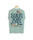 Camiseta de golf Good Shots Bad Lies SNOC aguamarina, vista trasera, fondo transparente