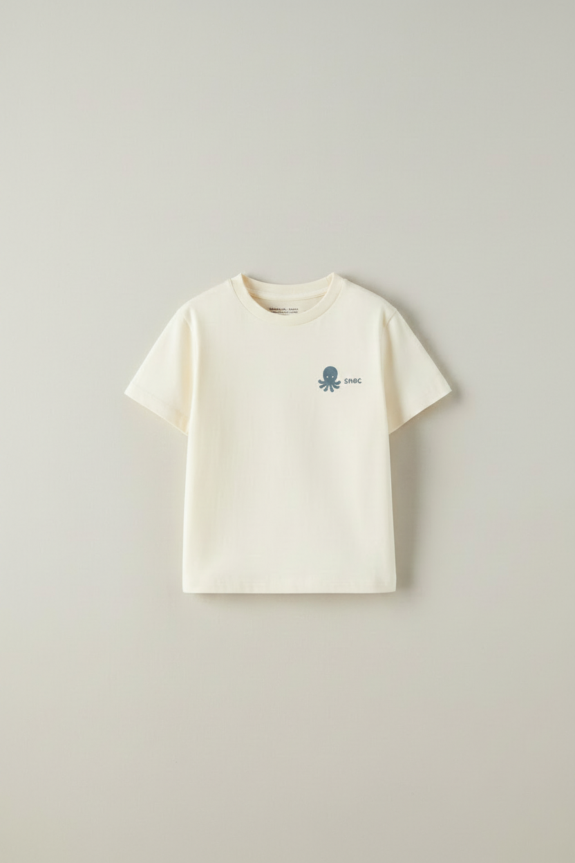 Mockup camiseta kids SNOC Zoo delantero con pulpito