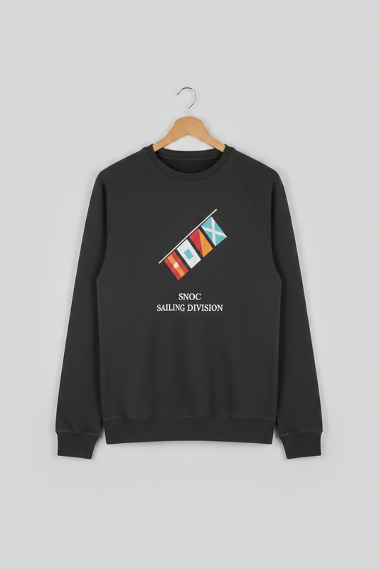 Mockup delantero sudadera SNOC Sailing Division gris oscuro
