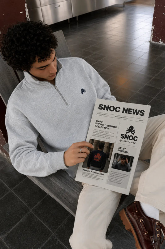 Sudadera Quarter Zip SNOC Gray