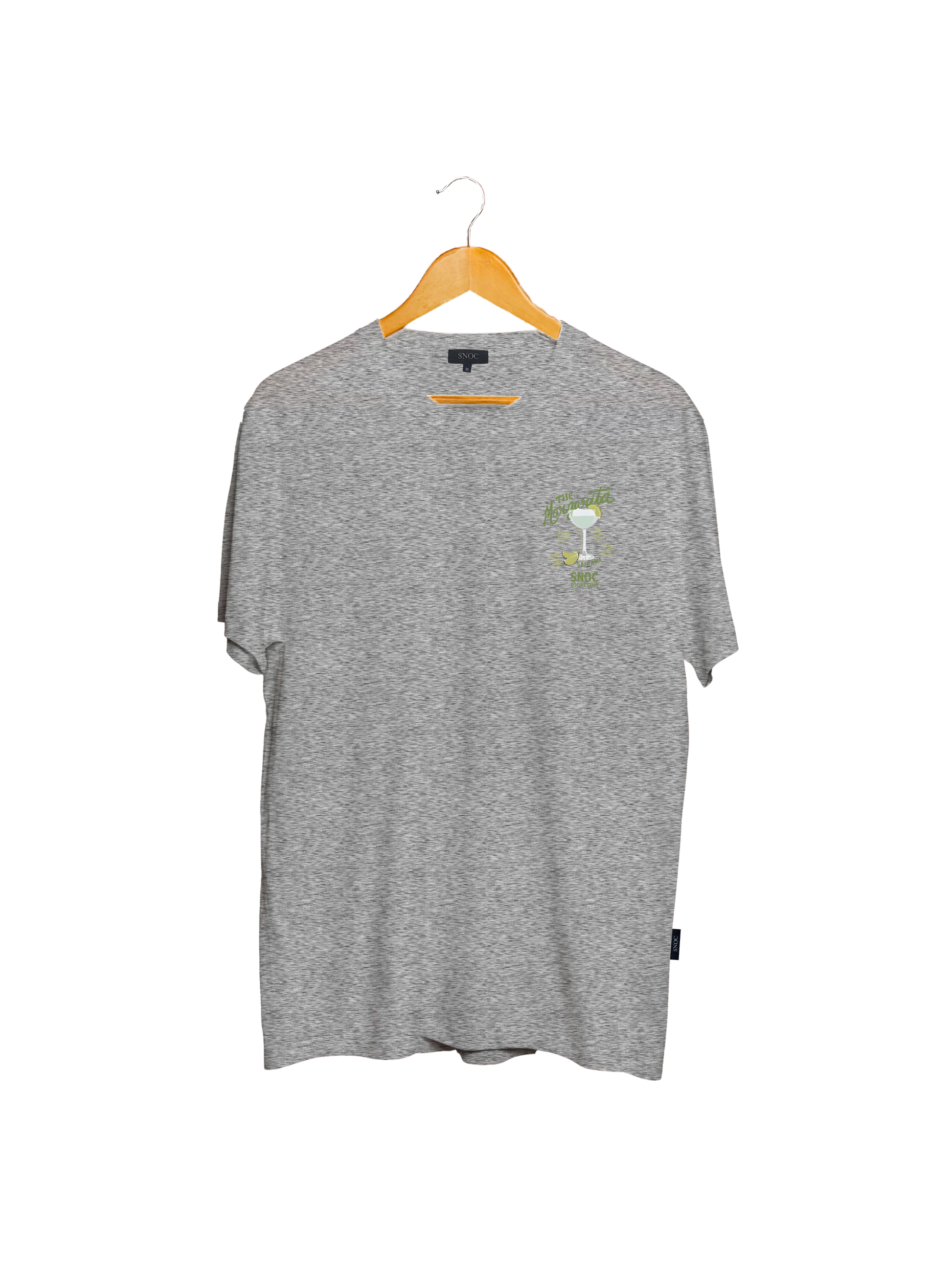 Camiseta Margarita SNOC color Gris Claro, vista frontal, fondo transparente