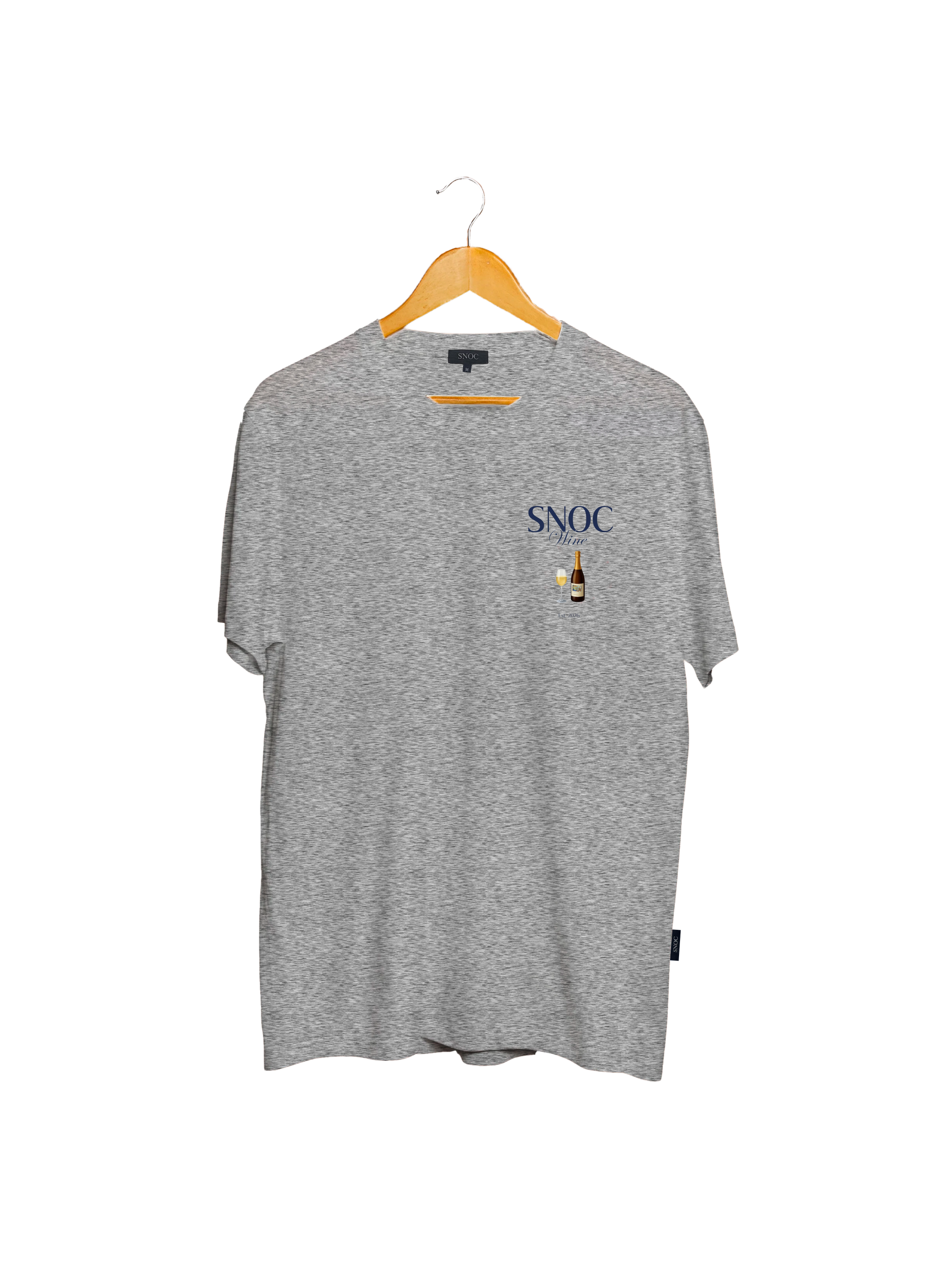 Camiseta de pádel Old Wine SNOC gris claro, vista frontal, fondo transparente