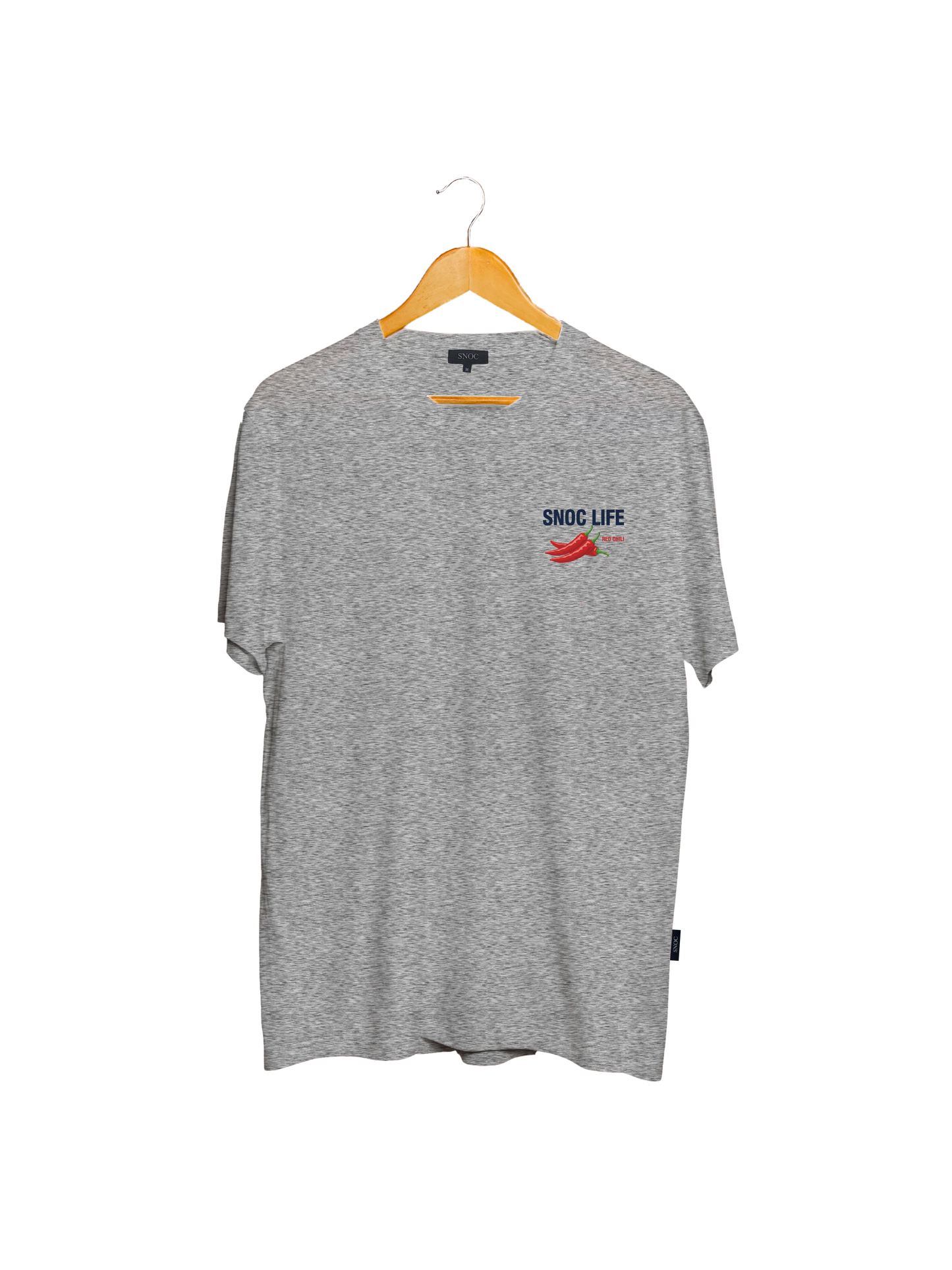 Camiseta Red Chili SNOC gris claro, vista frontal, fondo transparente