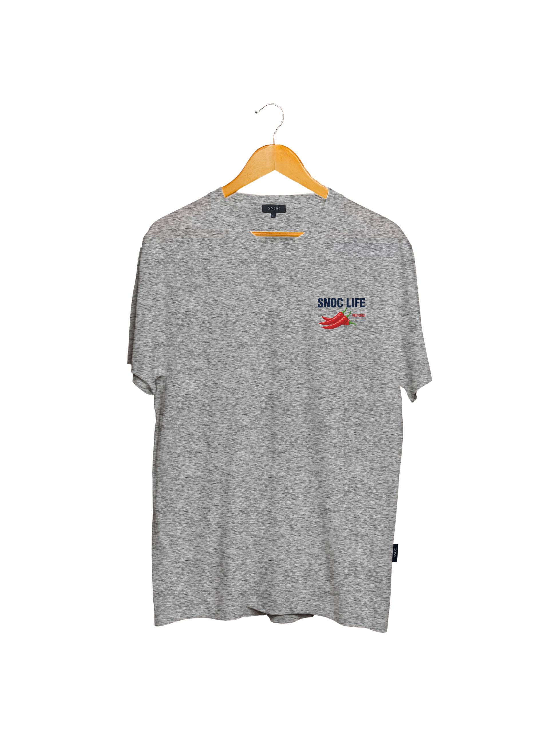 Camiseta Red Chili SNOC gris claro, vista frontal, fondo transparente