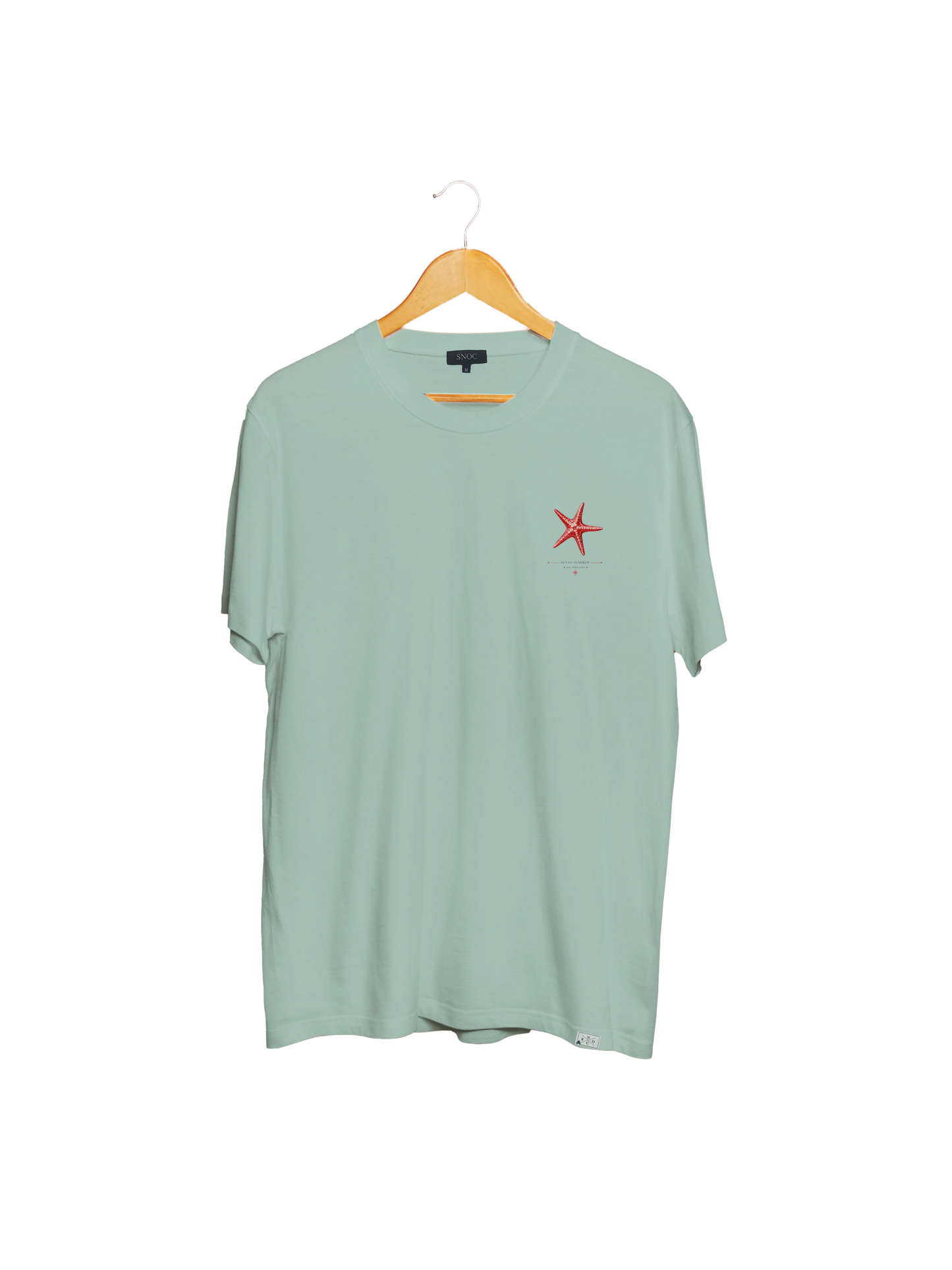 Camiseta SNOC Soul color Aguamarina, vista frontal, fondo transparente
