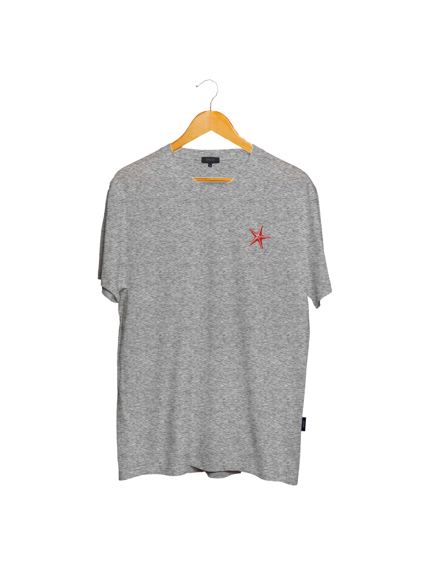 Camiseta SNOC Soul color Gris Claro, vista frontal, fondo transparente