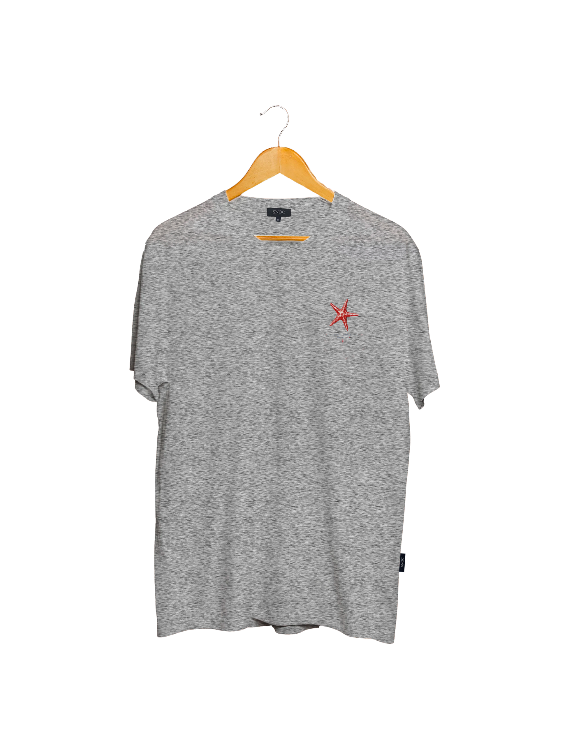 Camiseta SNOC Soul color Gris Claro, vista frontal, fondo transparente