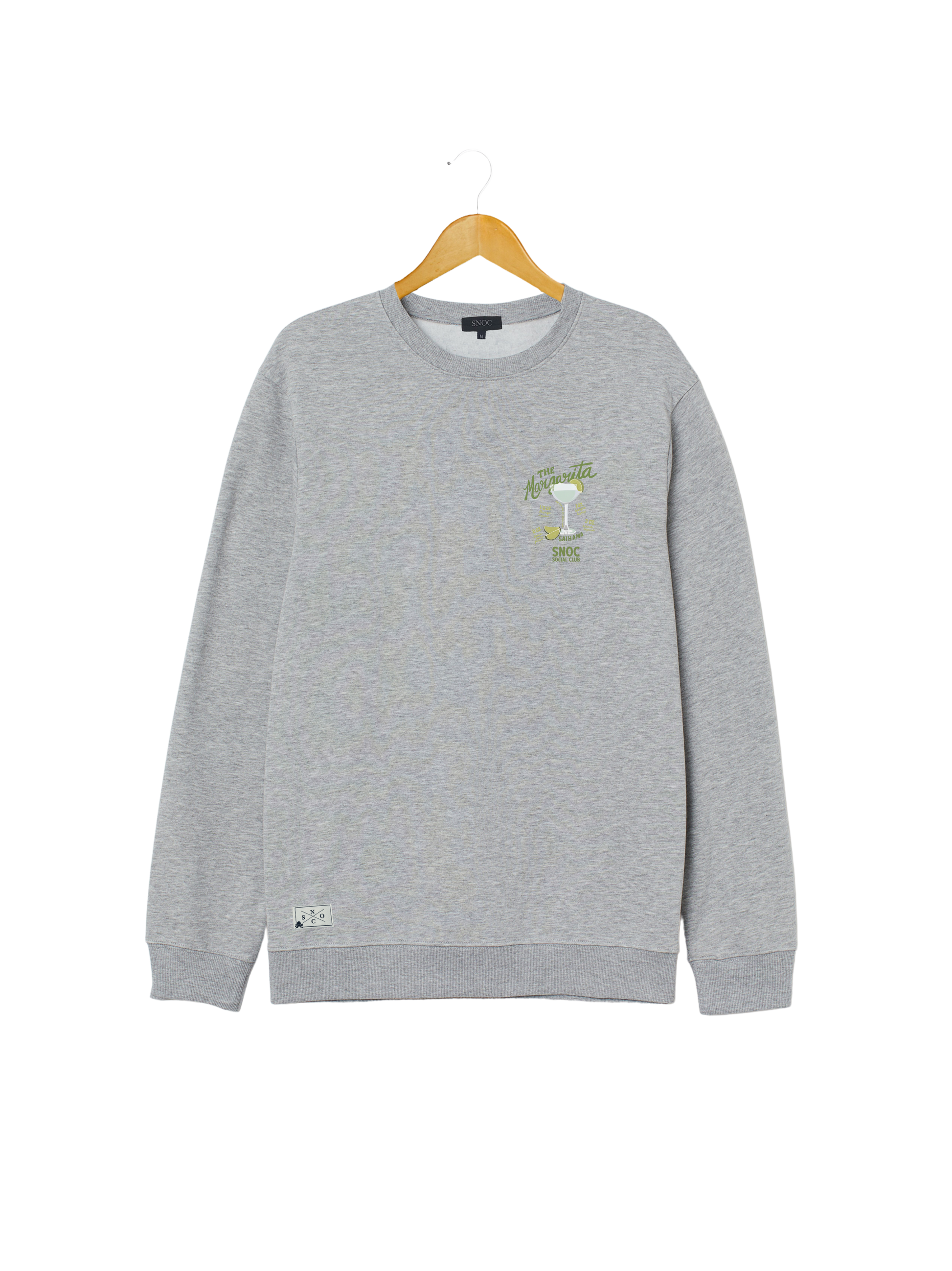 Sudadera Margarita SNOC color Gris Claro, vista frontal, fondo transparente