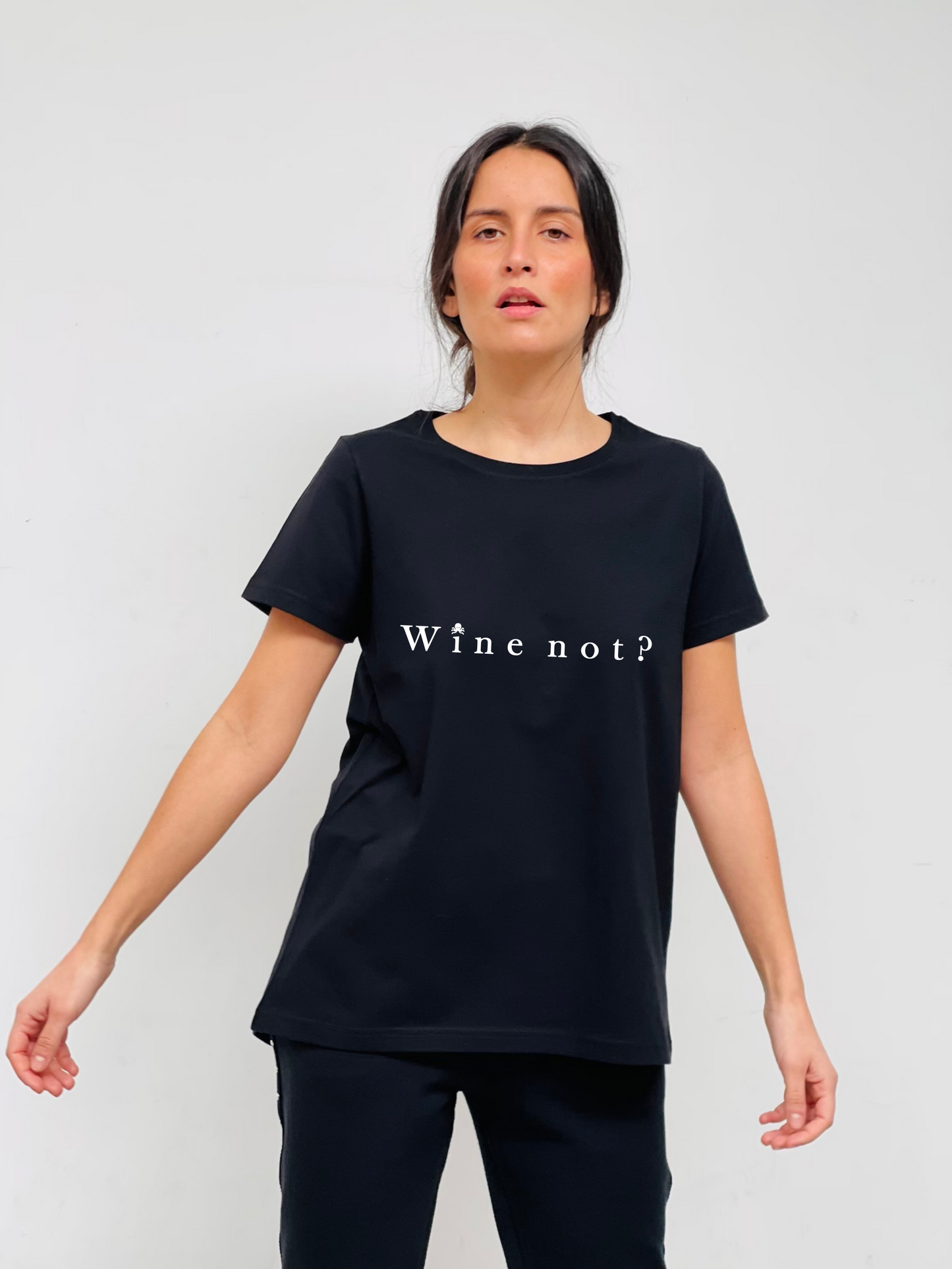 Camisetas logo pulpo SNOC - CAMISETA WOMAN WINE NOT?  
