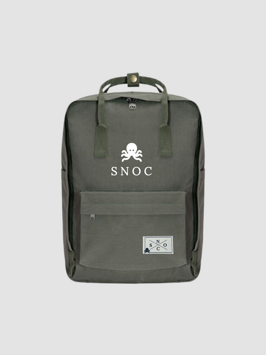 SNOC MOCHILA VERDE WHITE LOGO