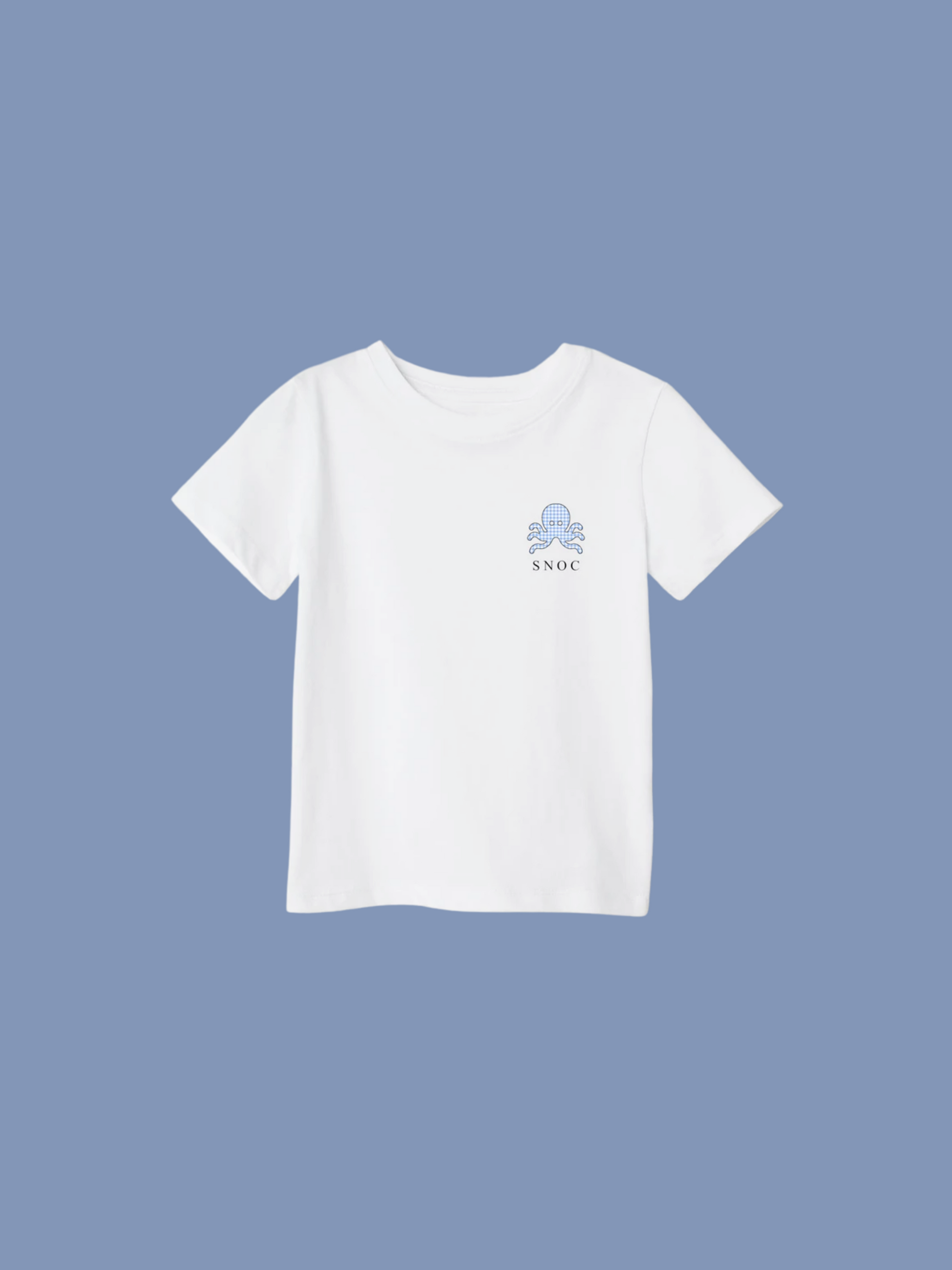  logo pulpo SNOC - CAMISETA BLUE LITTLE VICHY  