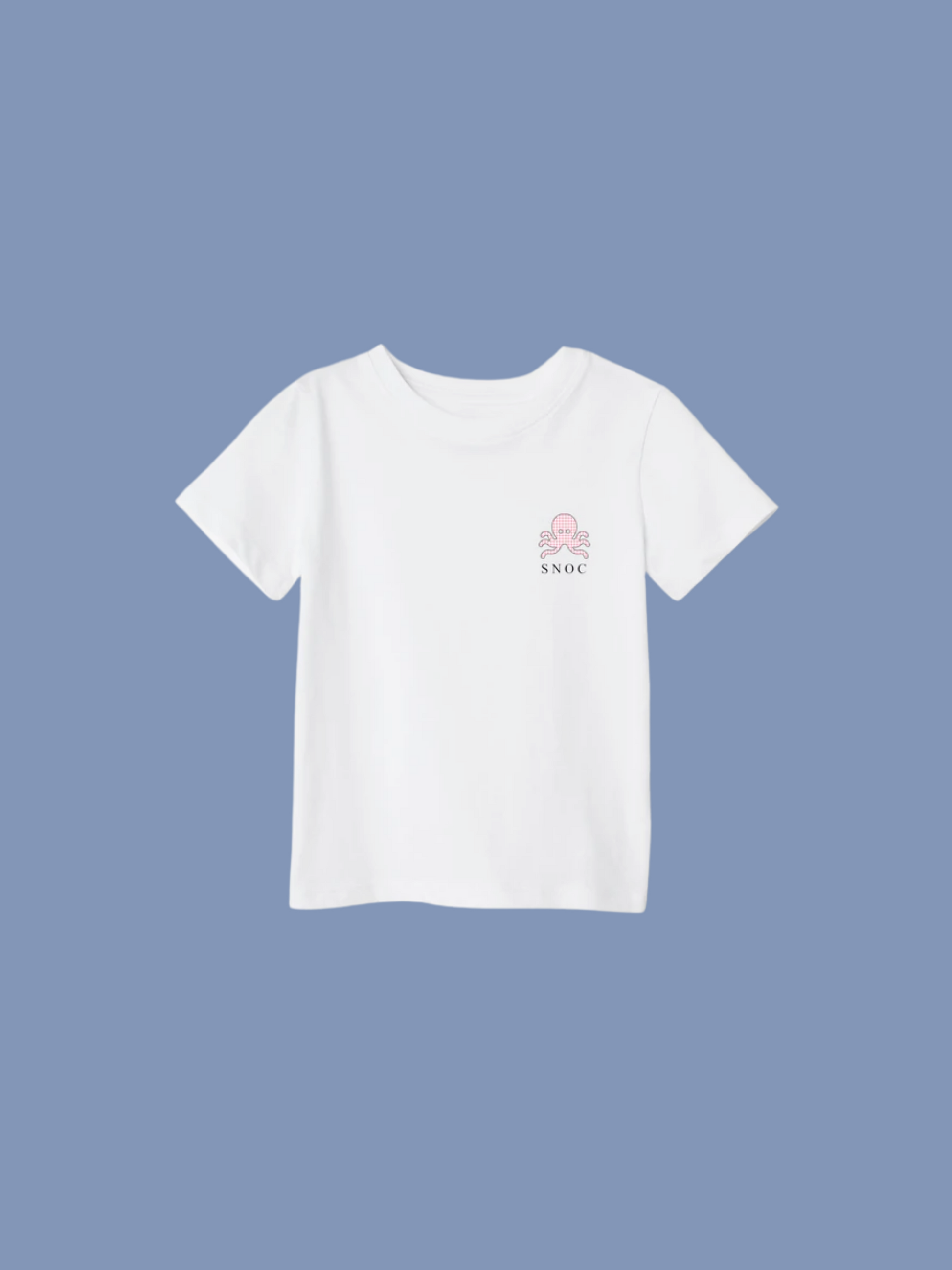 logo pulpo SNOC - CAMISETA PINK LITTLE VICHY  