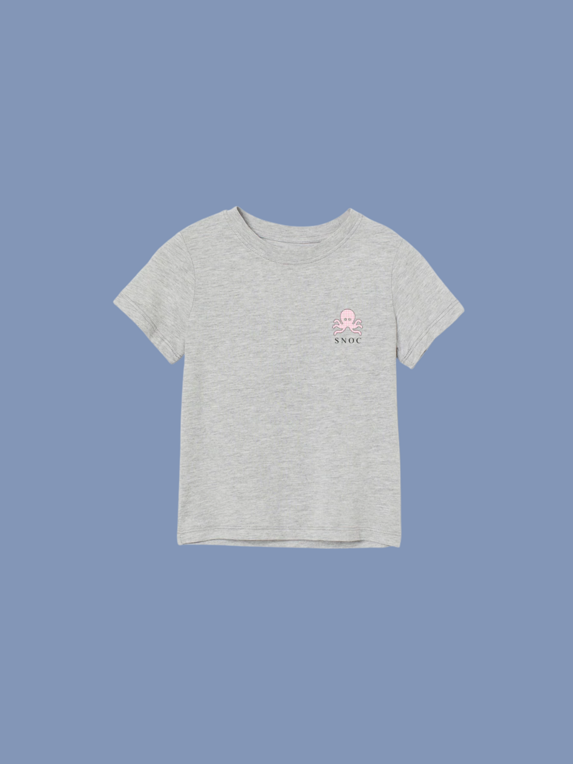  logo pulpo SNOC - CAMISETA PINK LITTLE VICHY  