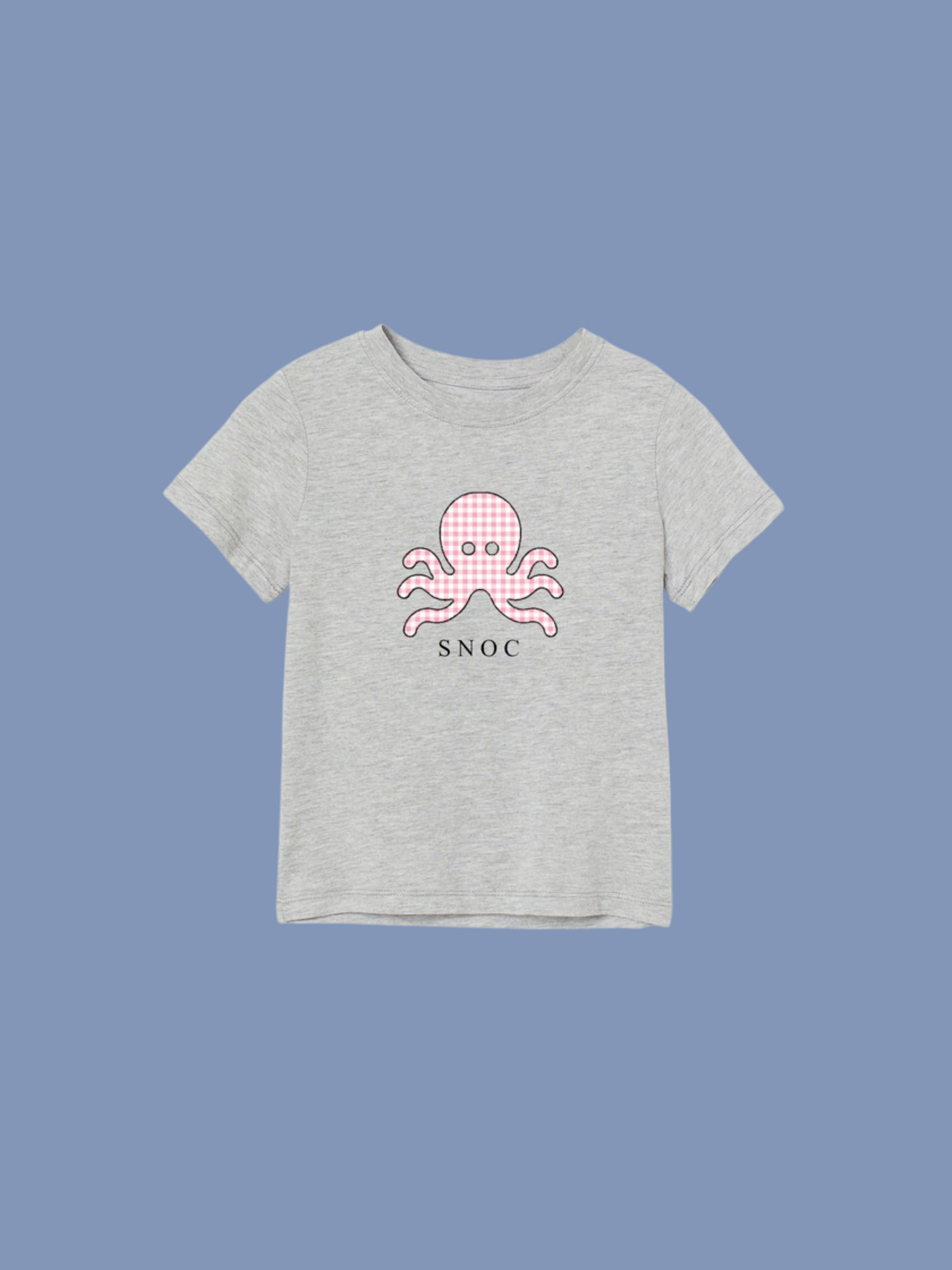  logo pulpo SNOC - CAMISETA PINK VICHY  