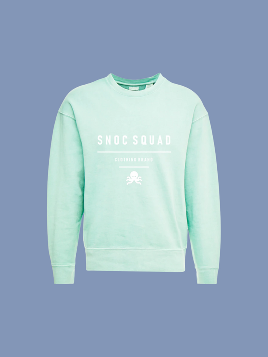 Sudaderas logo pulpo SNOC - SNOC SUDADERA SNOC SQUAD VERDE MENTA ORGANIC  