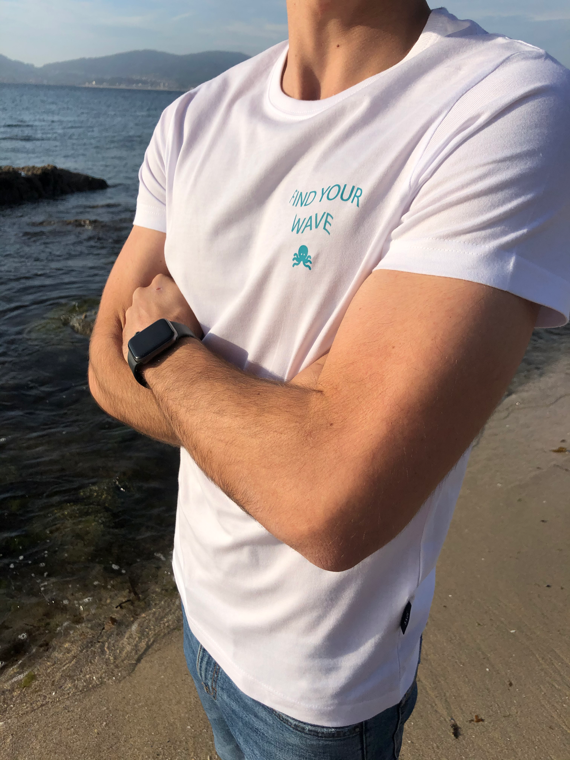 Camisetas logo pulpo SNOC - CAMISETA FIND YOUR WAVE  
