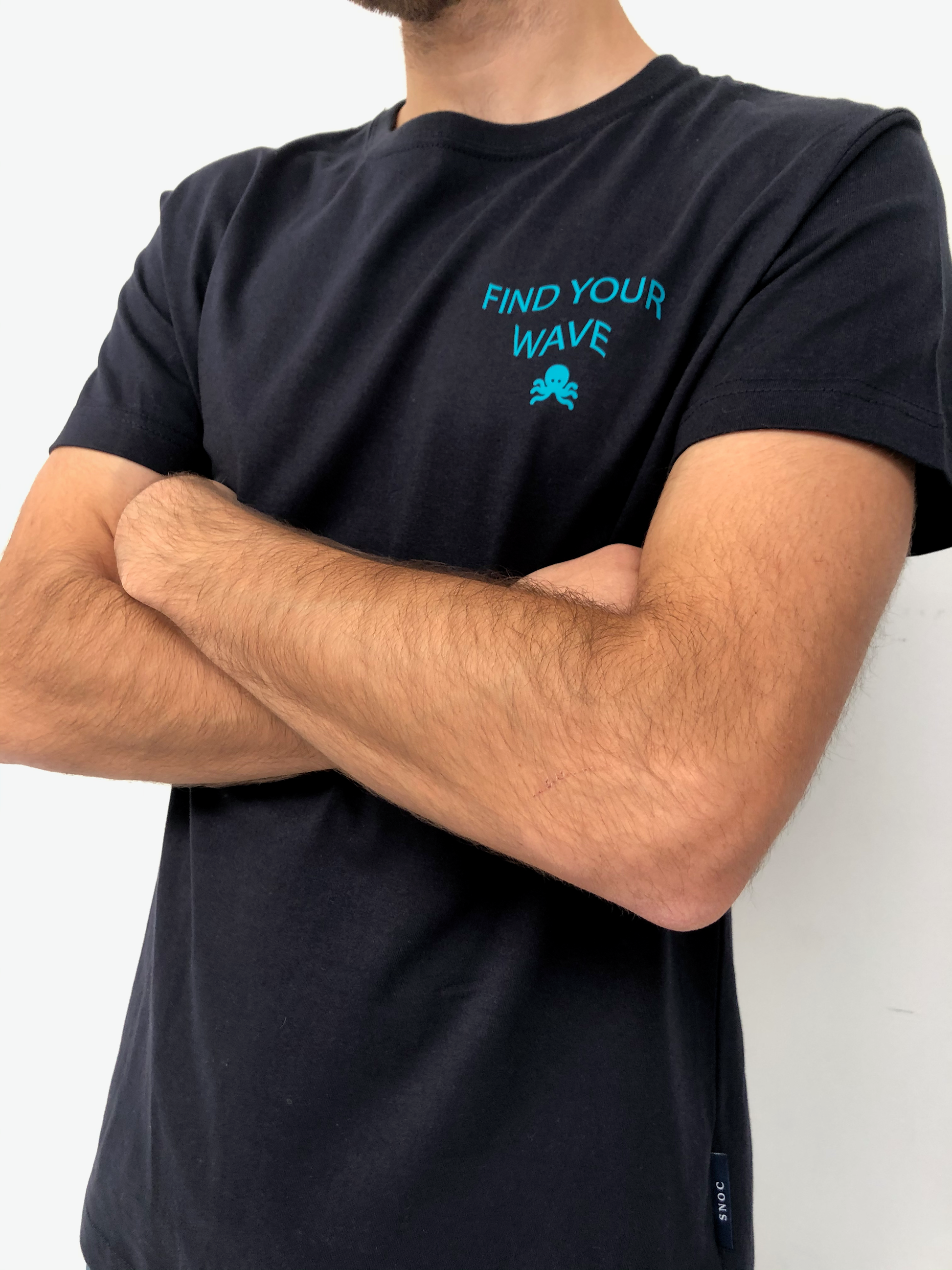 Camisetas logo pulpo SNOC - CAMISETA FIND YOUR WAVE  