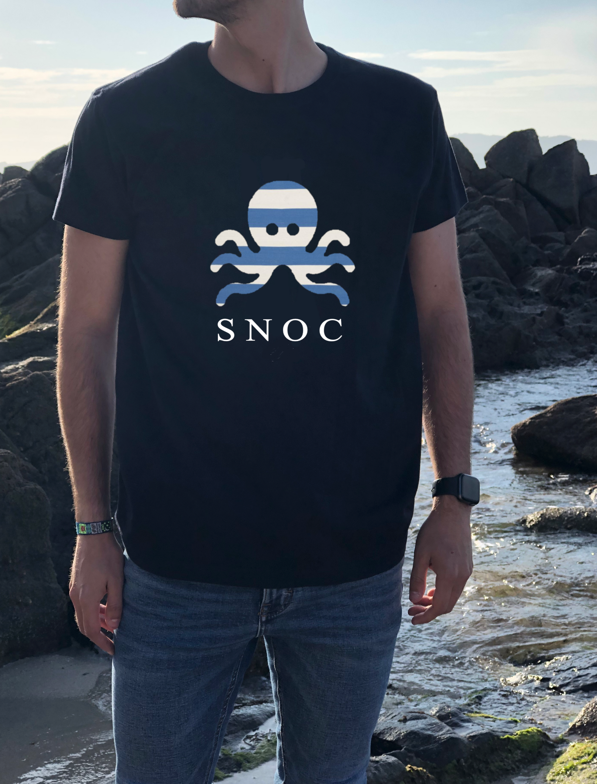 Camisetas logo pulpo SNOC - CAMISETA SNOC RAYAS  