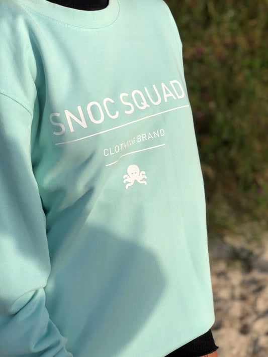 Sudaderas logo pulpo SNOC - SNOC SUDADERA SNOC SQUAD VERDE MENTA ORGANIC  